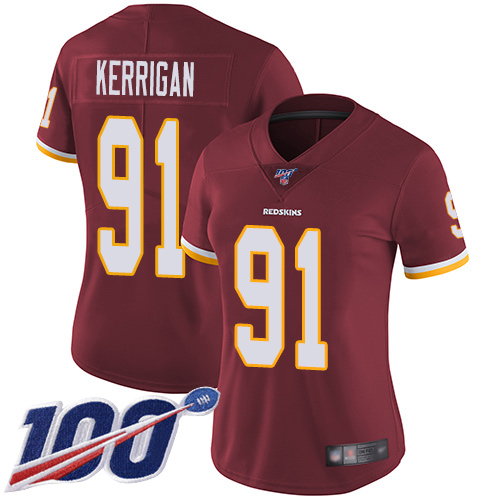 Washington Redskins Limited Burgundy Red Women Ryan Kerrigan Home Jersey NFL Football 91 100th